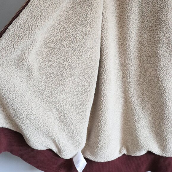 Eddie‎ Bauer Men's Sz XXL Red Full Zip Hooded Long Sleeve Sherpa Pocket Sweater - Picture 10 of 15